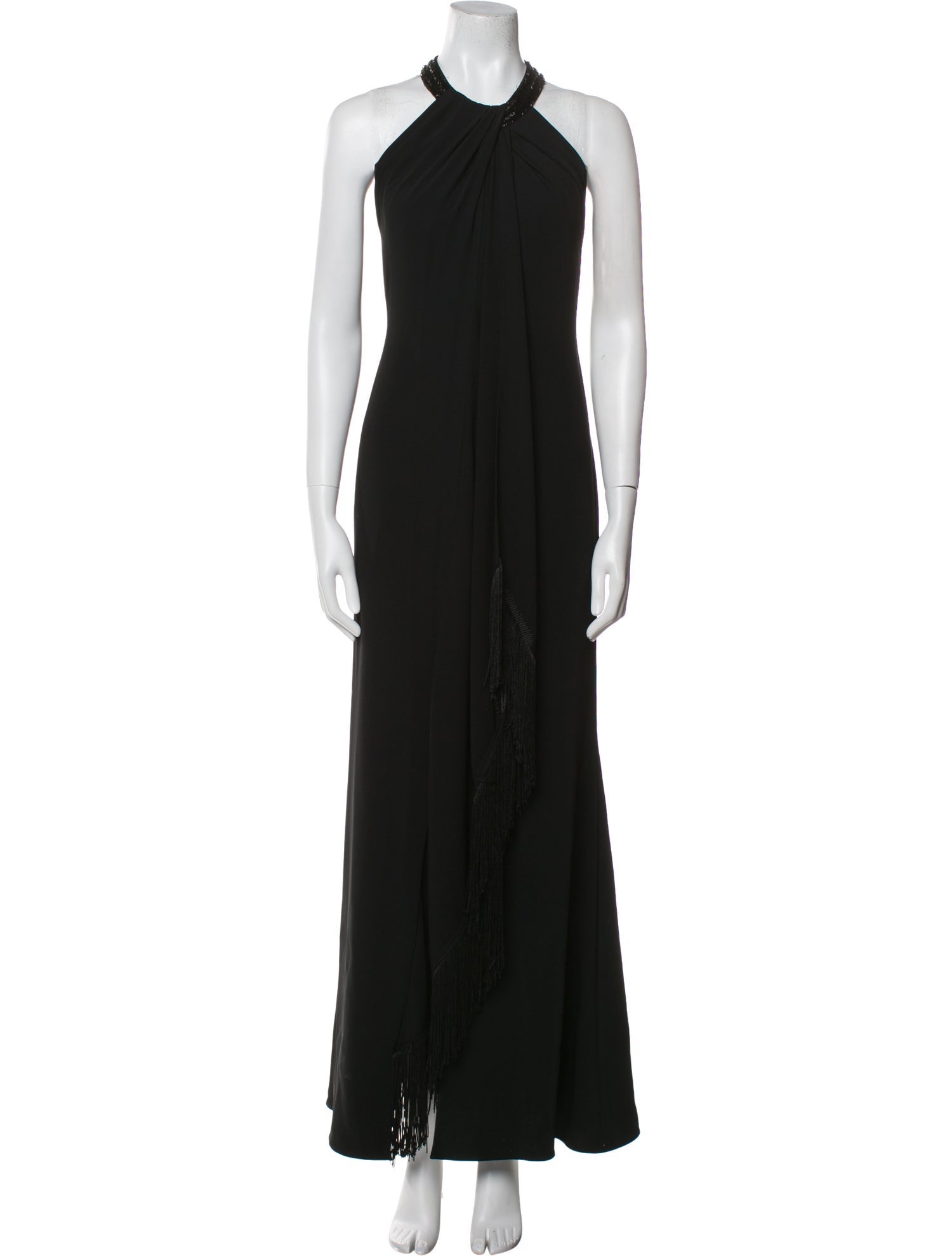Carmen Marc Valvo Halterneck Long Dress