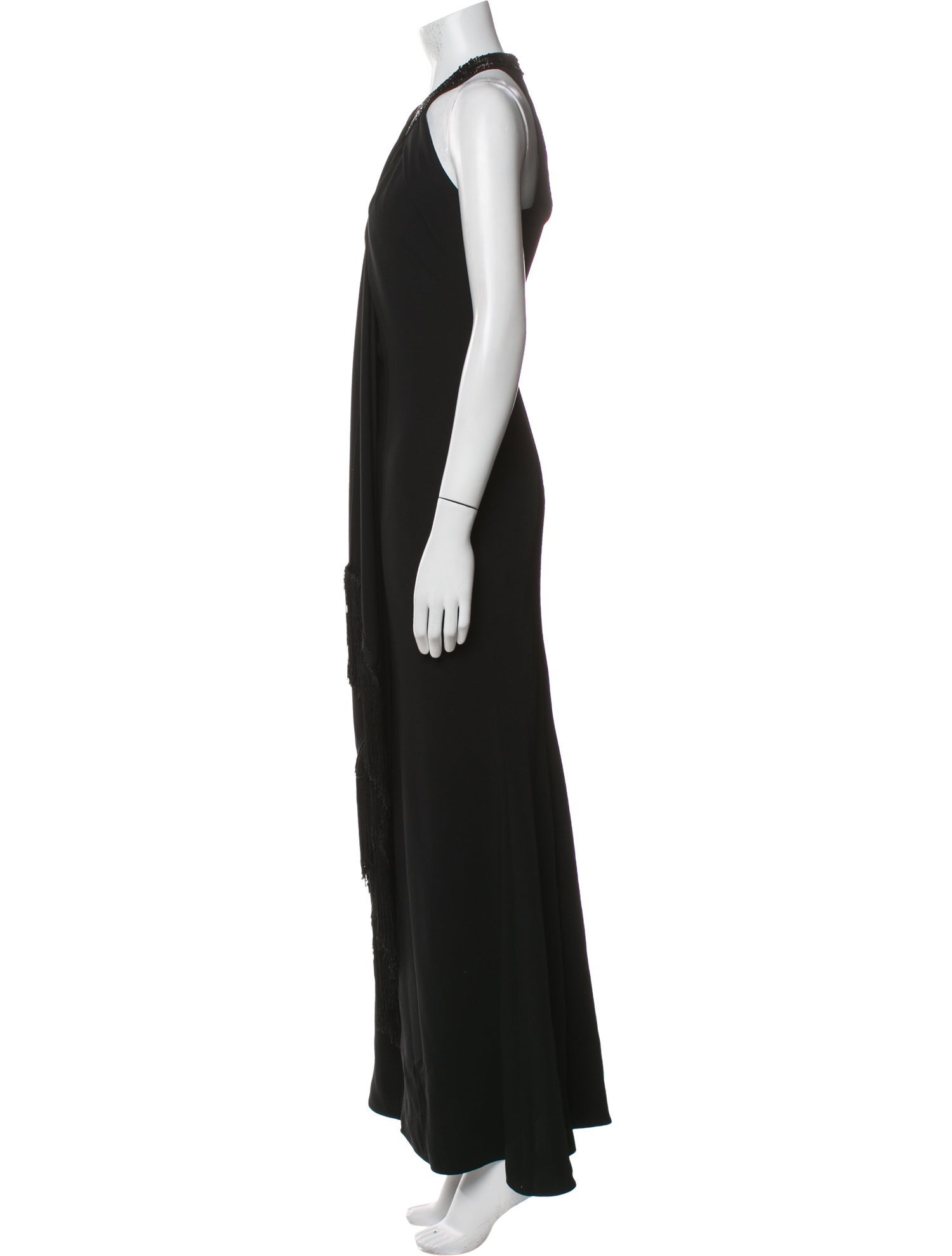 Carmen Marc Valvo Halterneck Long Dress