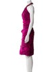 Carmen Marc Valvo Silk Midi Length Dress