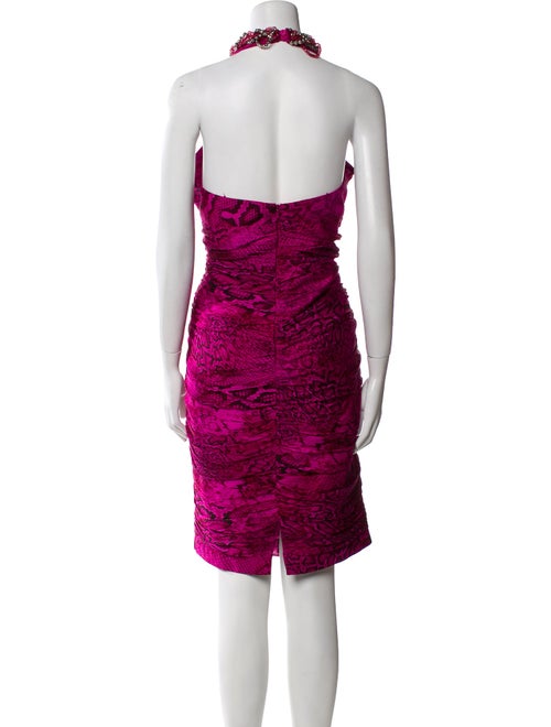 Carmen Marc Valvo Silk Midi Length Dress