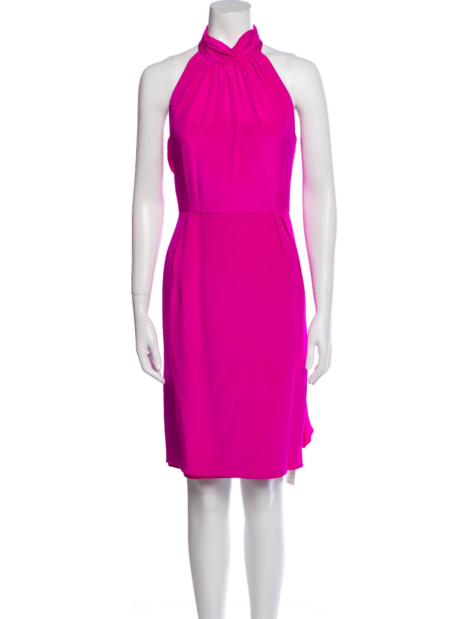 Carmen Marc Valvo Silk Knee-Length Dress