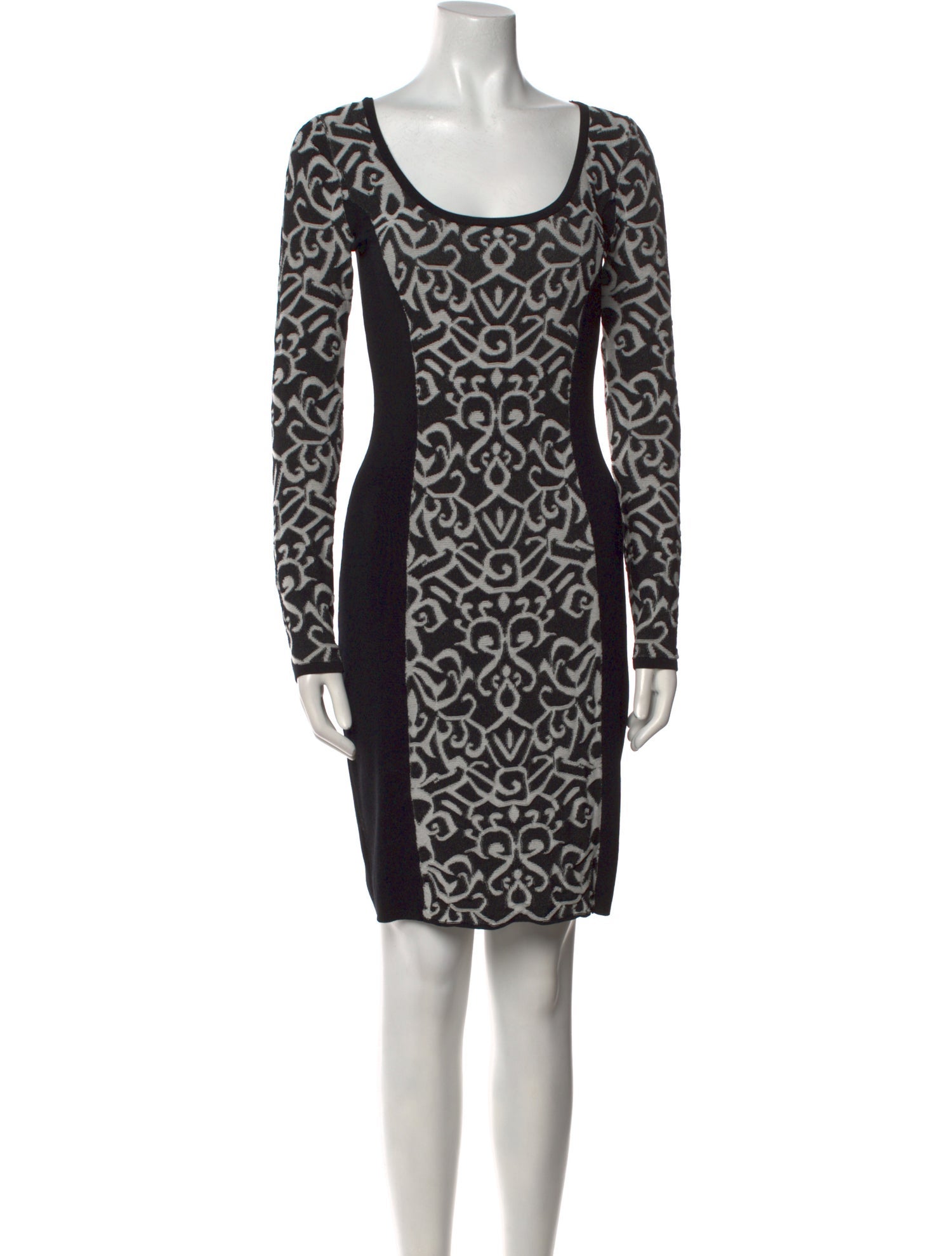 Carmen Marc Valvo Printed Knee-Length Dress