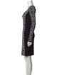Carmen Marc Valvo Printed Knee-Length Dress