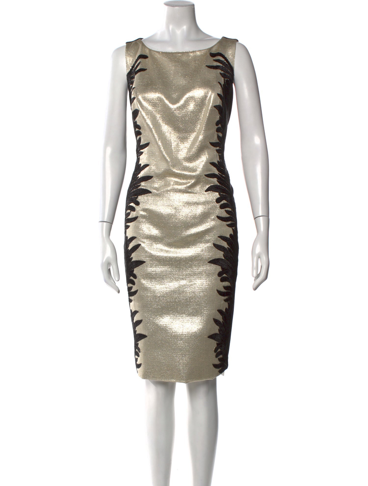 Carmen Marc Valvo Graphic Print Knee-Length Dress