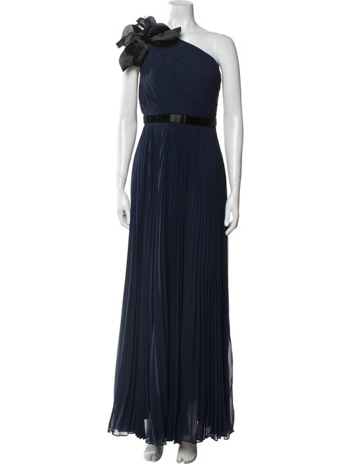 Carmen Marc Valvo One-Shoulder Long Dress