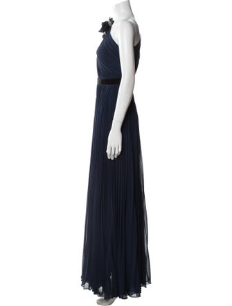 Carmen Marc Valvo One-Shoulder Long Dress