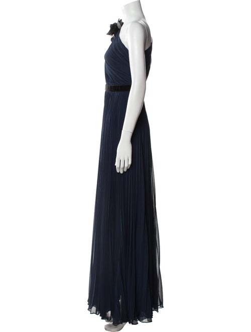 Carmen Marc Valvo One-Shoulder Long Dress