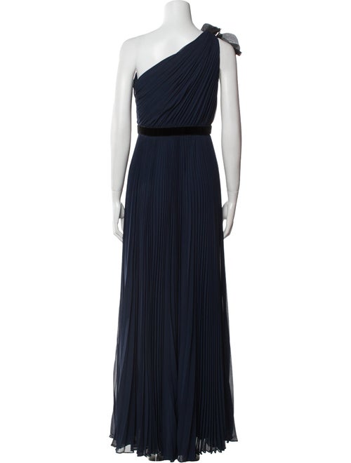 Carmen Marc Valvo One-Shoulder Long Dress