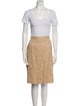 Carmen Marc Valvo Silk Embroidered Accent Skirt Suit