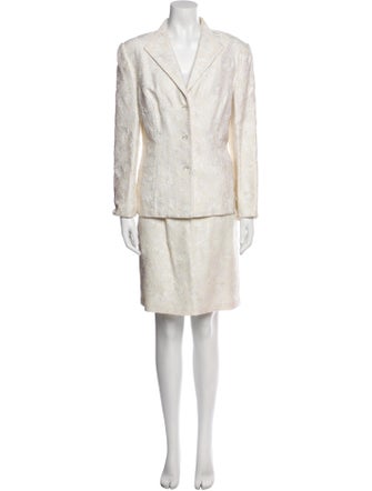 Carmen Marc Valvo Crystal Embellishments Skirt Set