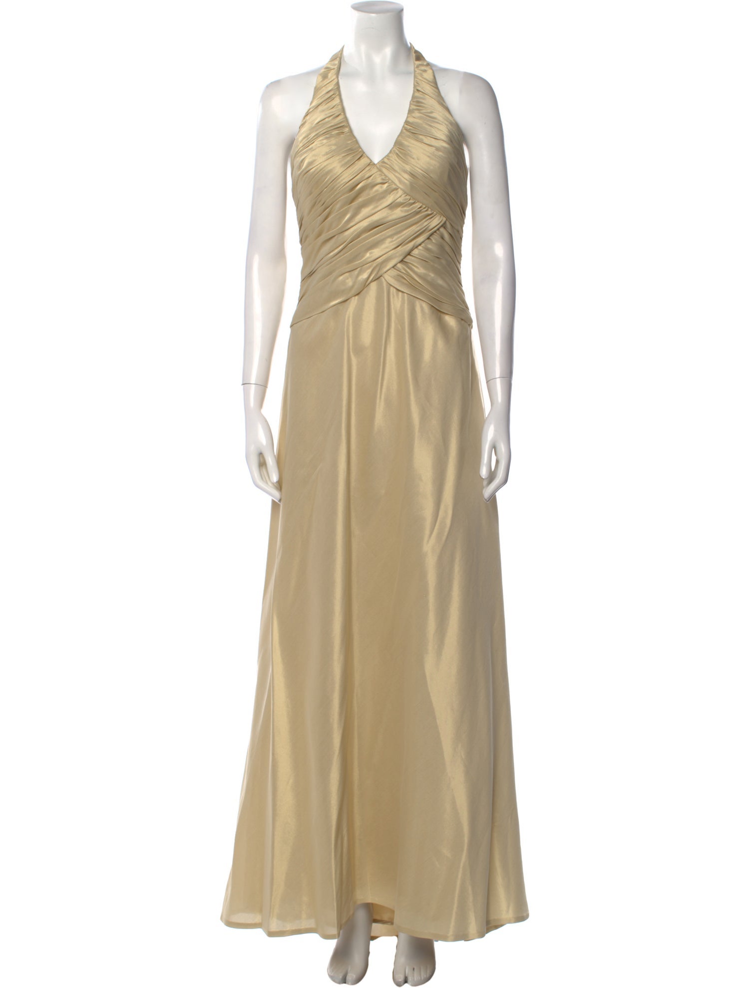 Carmen Marc Valvo Halterneck Long Dress