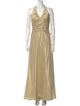 Carmen Marc Valvo Halterneck Long Dress