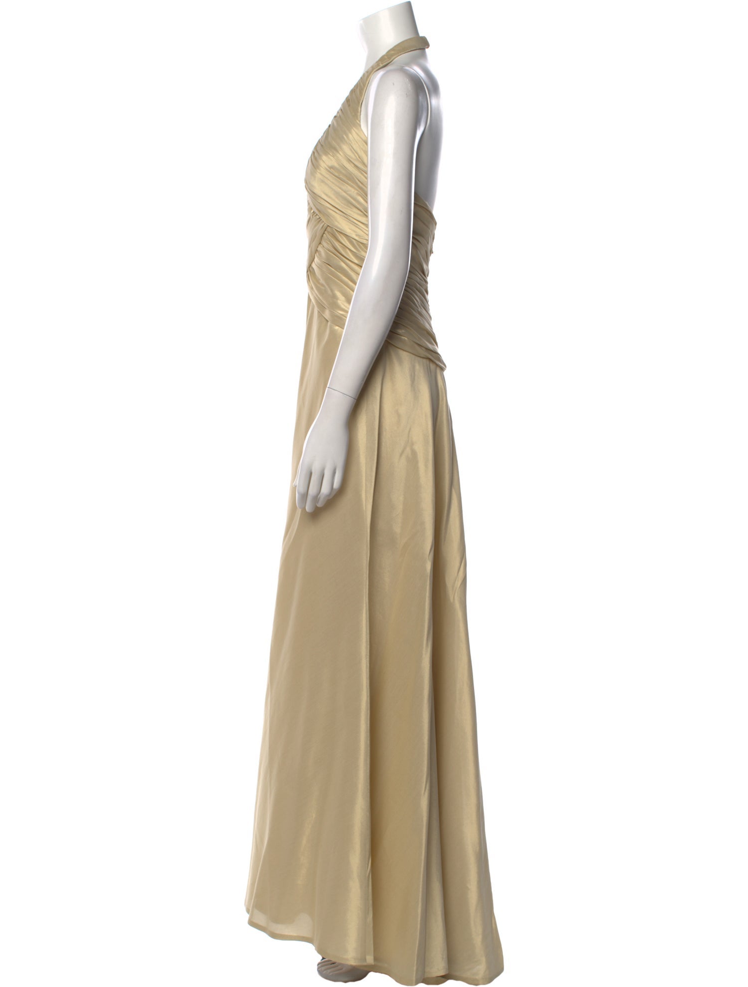 Carmen Marc Valvo Halterneck Long Dress