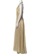Carmen Marc Valvo Halterneck Long Dress