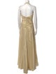 Carmen Marc Valvo Halterneck Long Dress
