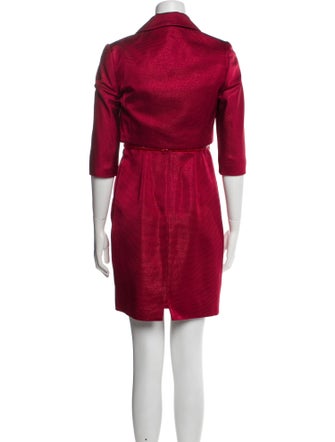 Carmen Marc Valvo Ruffle Embellishment Dress Set