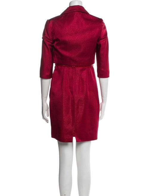 Carmen Marc Valvo Ruffle Embellishment Dress Set