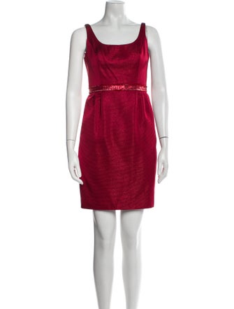 Carmen Marc Valvo Ruffle Embellishment Dress Set