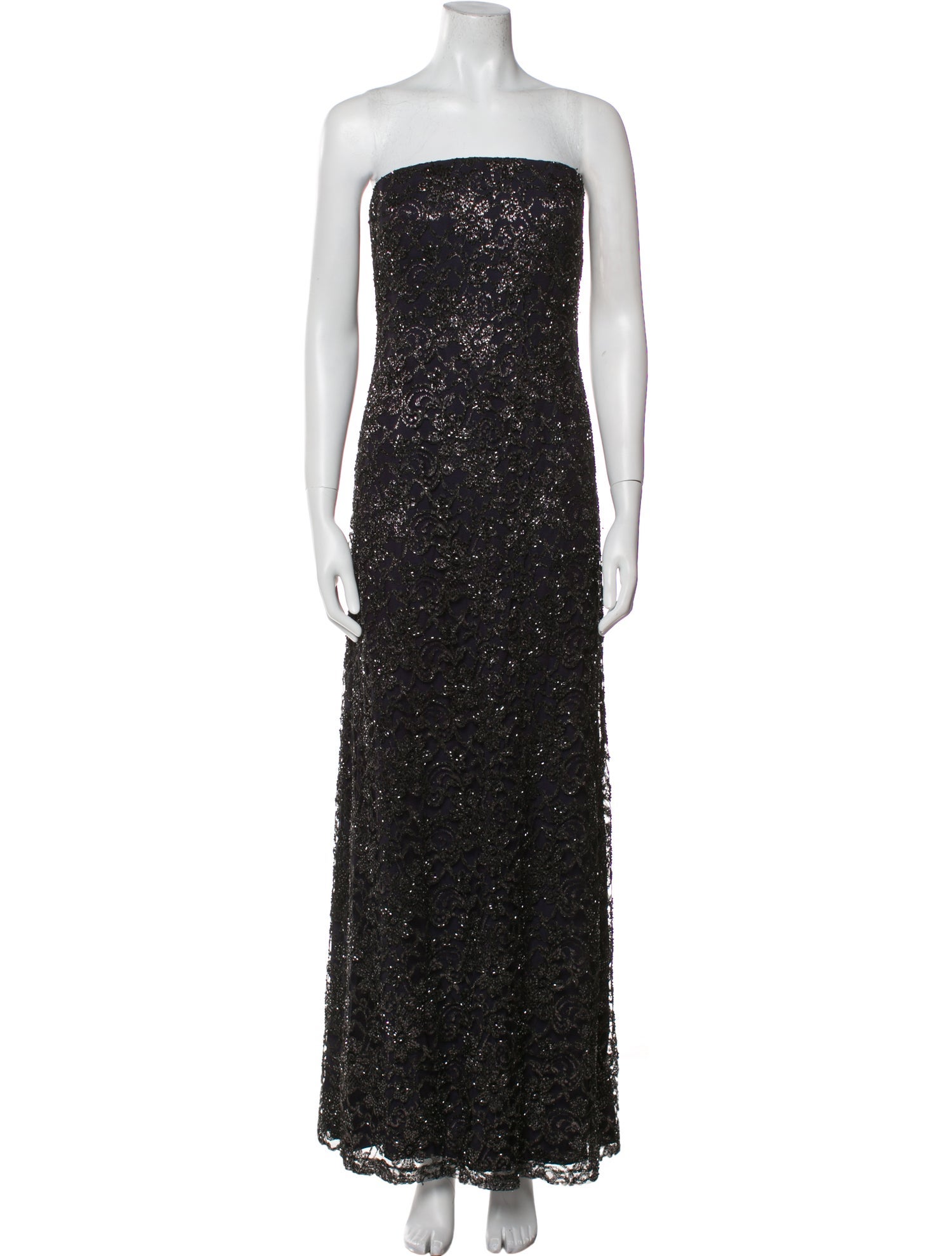 Carmen Marc Valvo Strapless Midi Length Dress