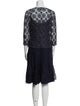 Carmen Marc Valvo Lace Pattern Beaded Accents Skirt Set