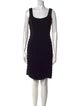 Carmen Marc Valvo Scoop Neck Knee-Length Dress