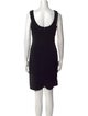 Carmen Marc Valvo Scoop Neck Knee-Length Dress