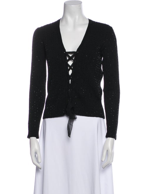 Carmen Marc Valvo V-Neck Sweater