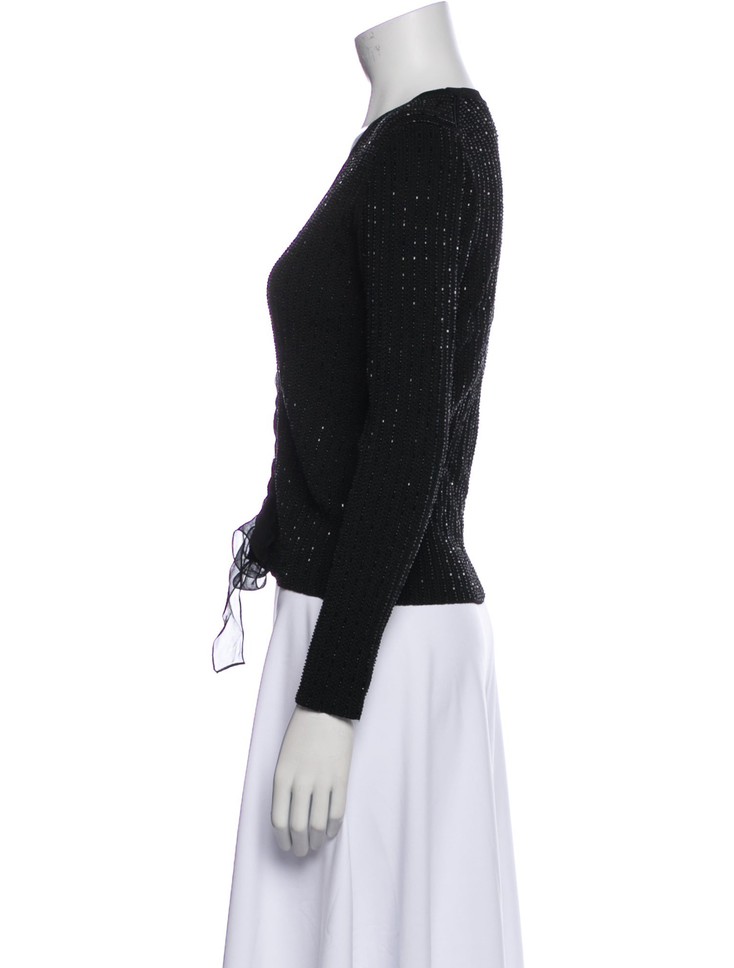 Carmen Marc Valvo V-Neck Sweater