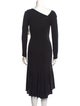 Carmen Marc Valvo Cowl Neck Midi Length Dress