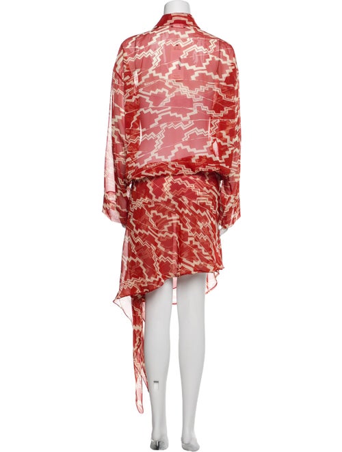 Carmen Marc Valvo Animal Print Knee-Length Dress