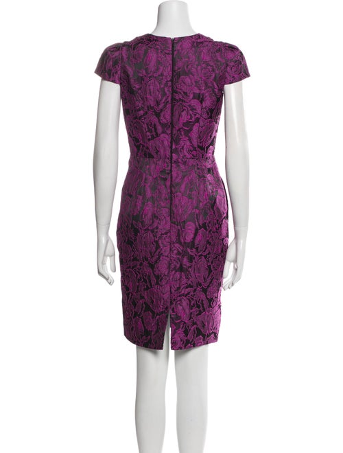 Carmen Marc Valvo Lace Pattern Knee-Length Dress