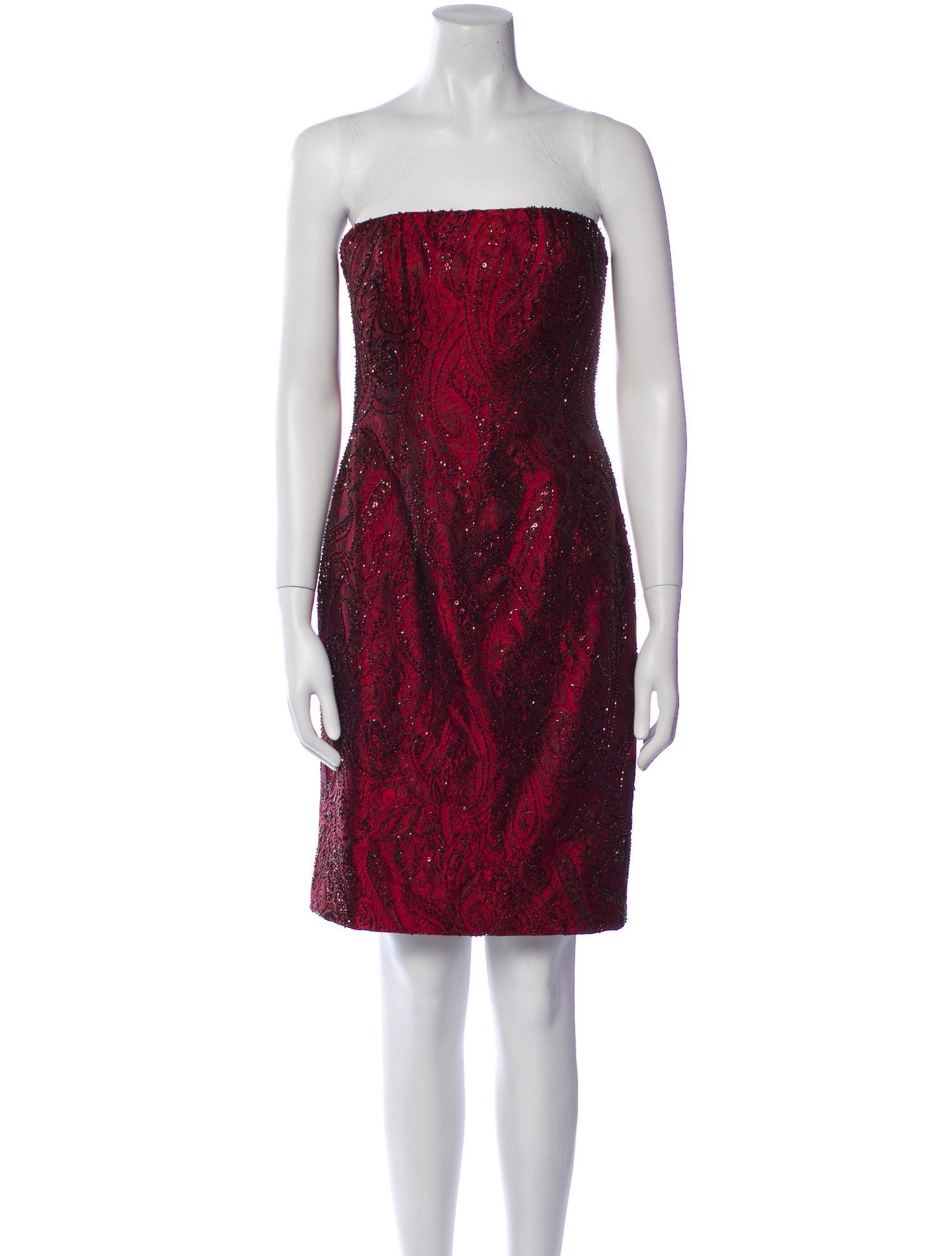 Carmen Marc Valvo Strapless Mini Dress