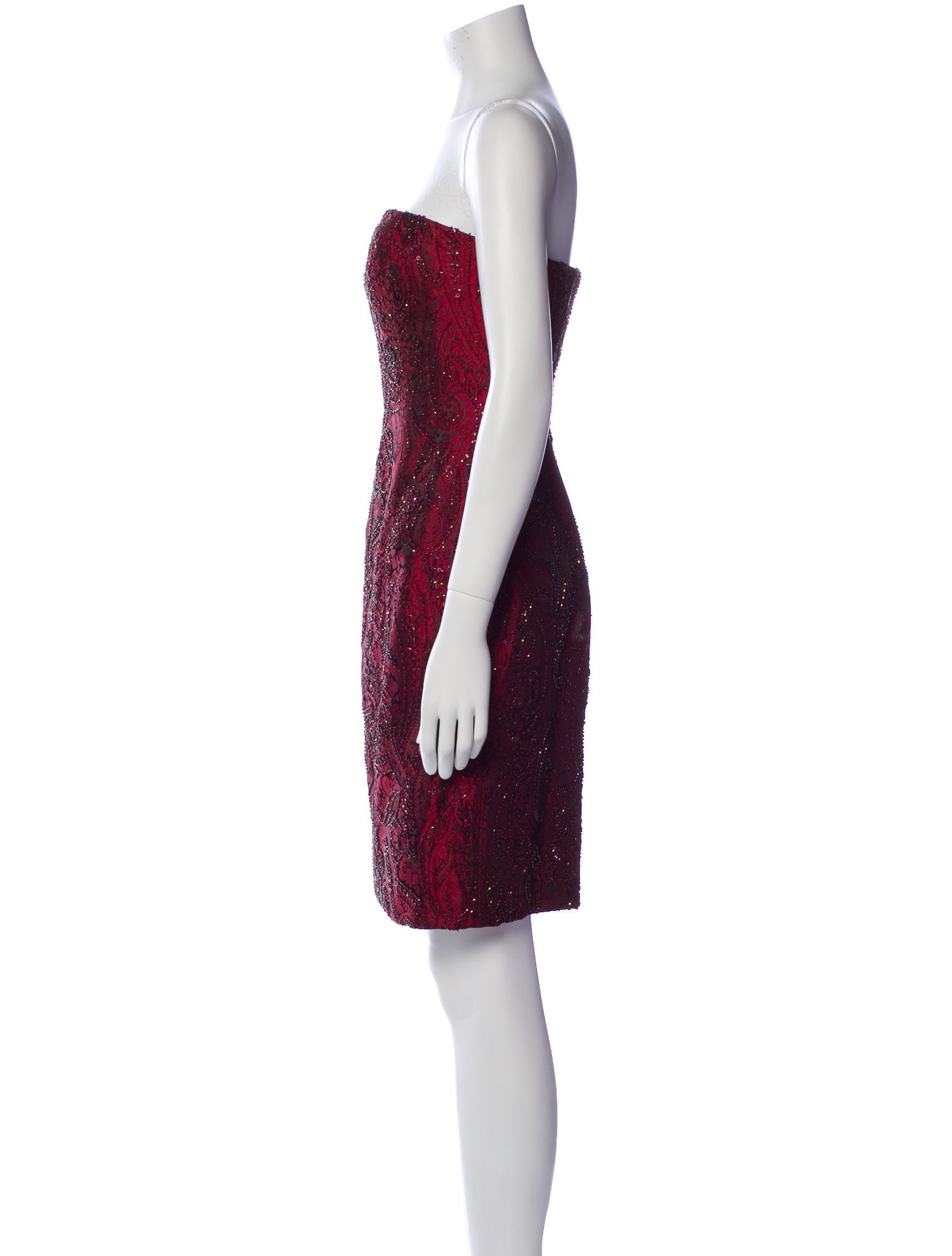 Carmen Marc Valvo Strapless Mini Dress