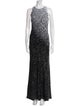 Carmen Marc Valvo Printed Long Dress