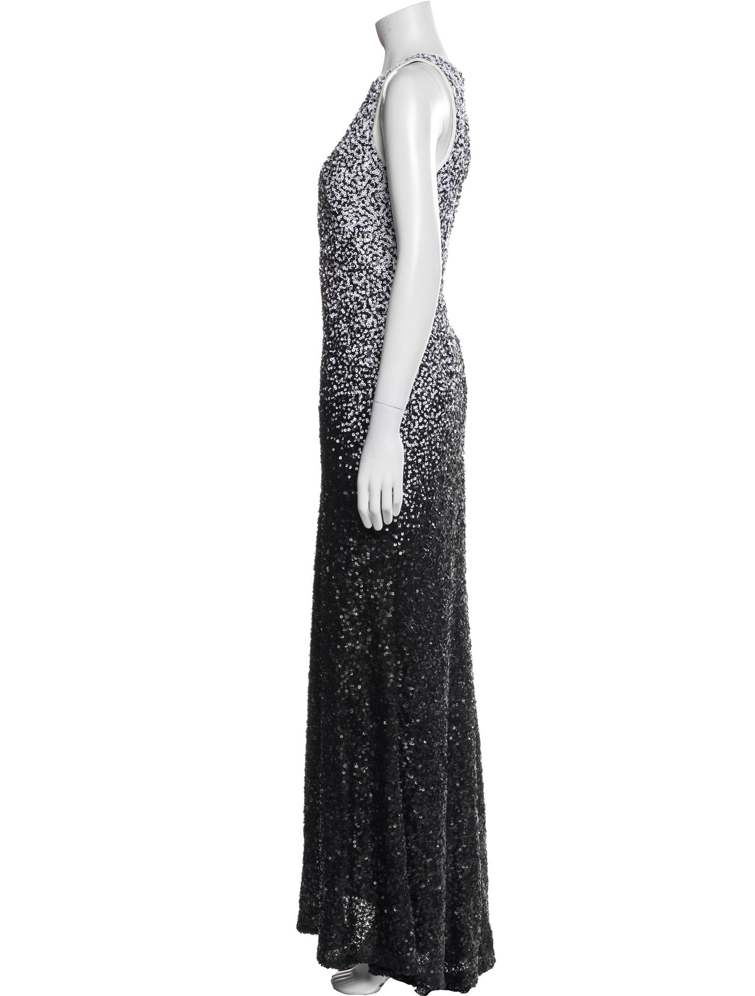 Carmen Marc Valvo Printed Long Dress