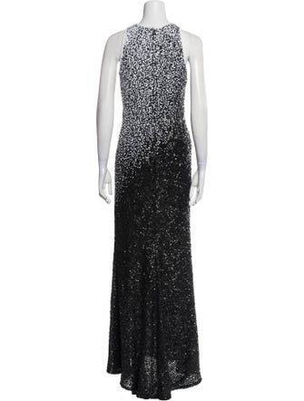 Carmen Marc Valvo Printed Long Dress
