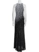 Carmen Marc Valvo Printed Long Dress