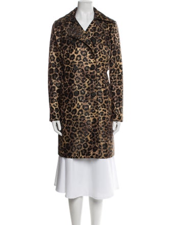 Carmen Marc Valvo Animal Print Coat