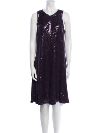 Carmen Marc Valvo Silk Knee-Length Dress