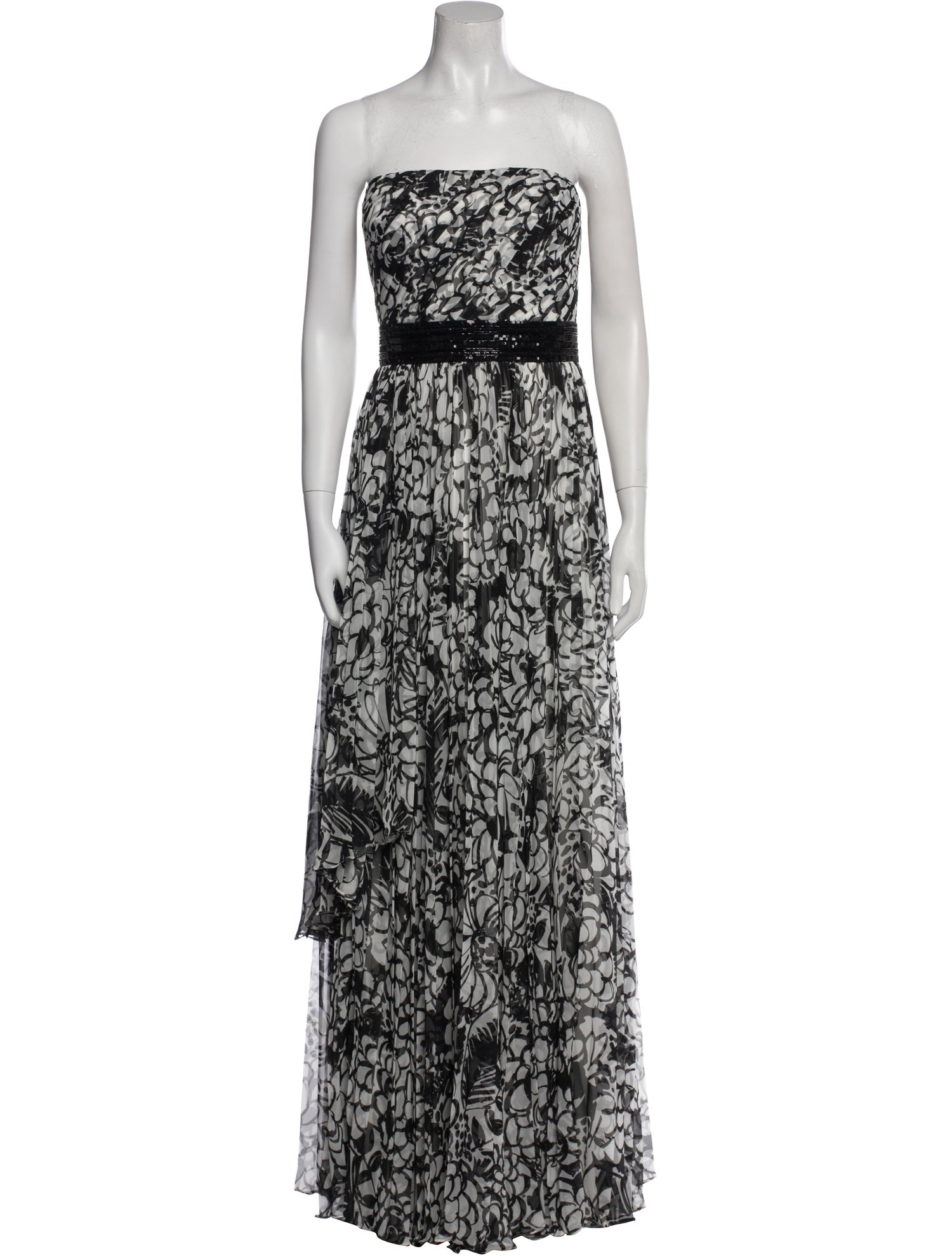 Carmen Marc Valvo Printed Long Dress