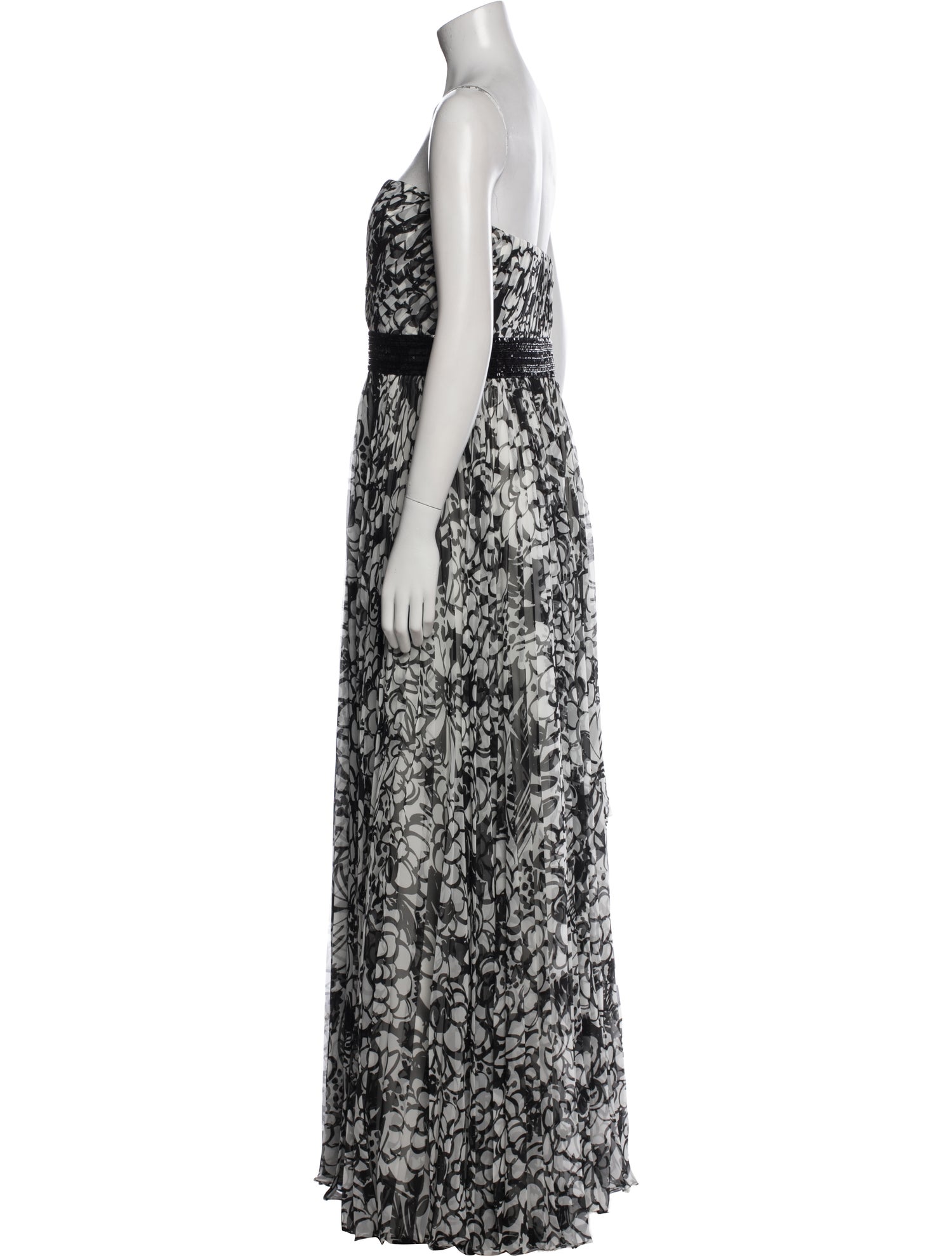 Carmen Marc Valvo Printed Long Dress