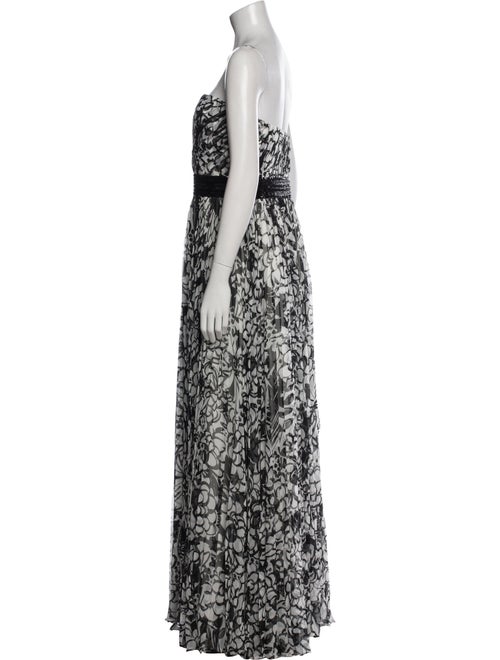 Carmen Marc Valvo Printed Long Dress