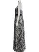 Carmen Marc Valvo Printed Long Dress
