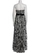 Carmen Marc Valvo Printed Long Dress