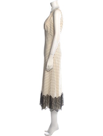 Carmen Marc Valvo Silk Midi Length Dress