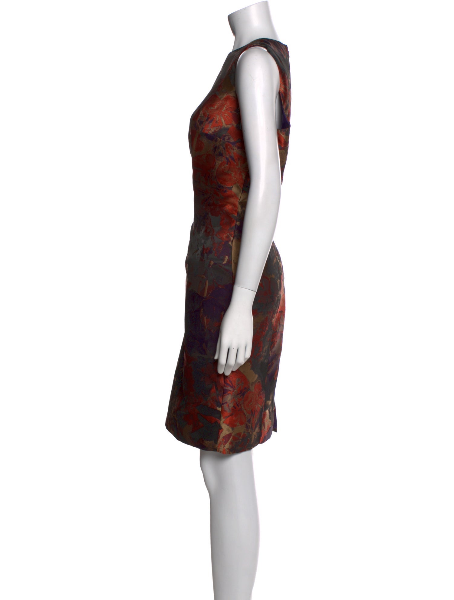 Carmen Marc Valvo Printed Knee-Length Dress
