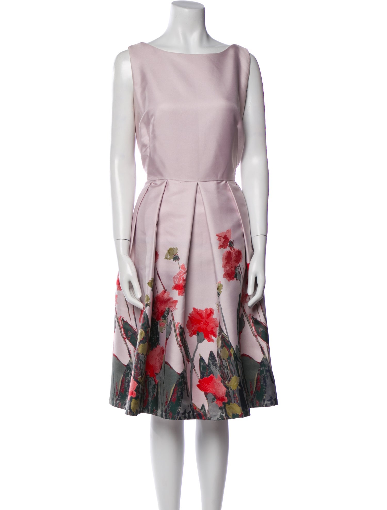 Carmen Marc Valvo Printed Knee-Length Dress