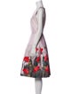 Carmen Marc Valvo Printed Knee-Length Dress