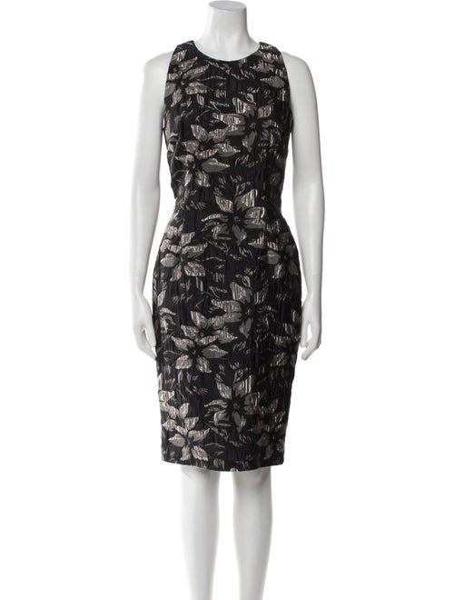Carmen Marc Valvo Printed Knee-Length Dress