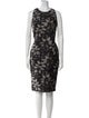 Carmen Marc Valvo Printed Knee-Length Dress